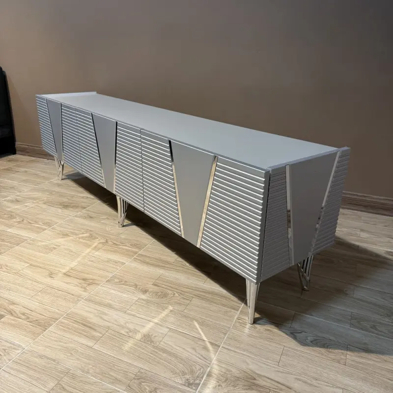 LINZA VAKKO Nickel | TV Stand Metal Finish