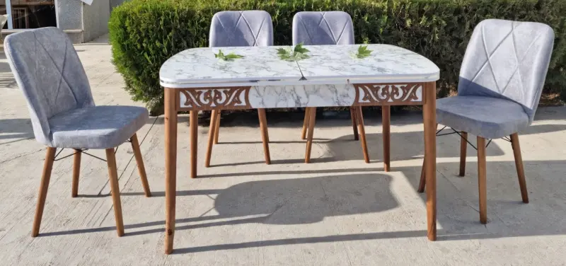 4K M 05 | Kitchen Table Set + 6 Chairs, Turkey Origin