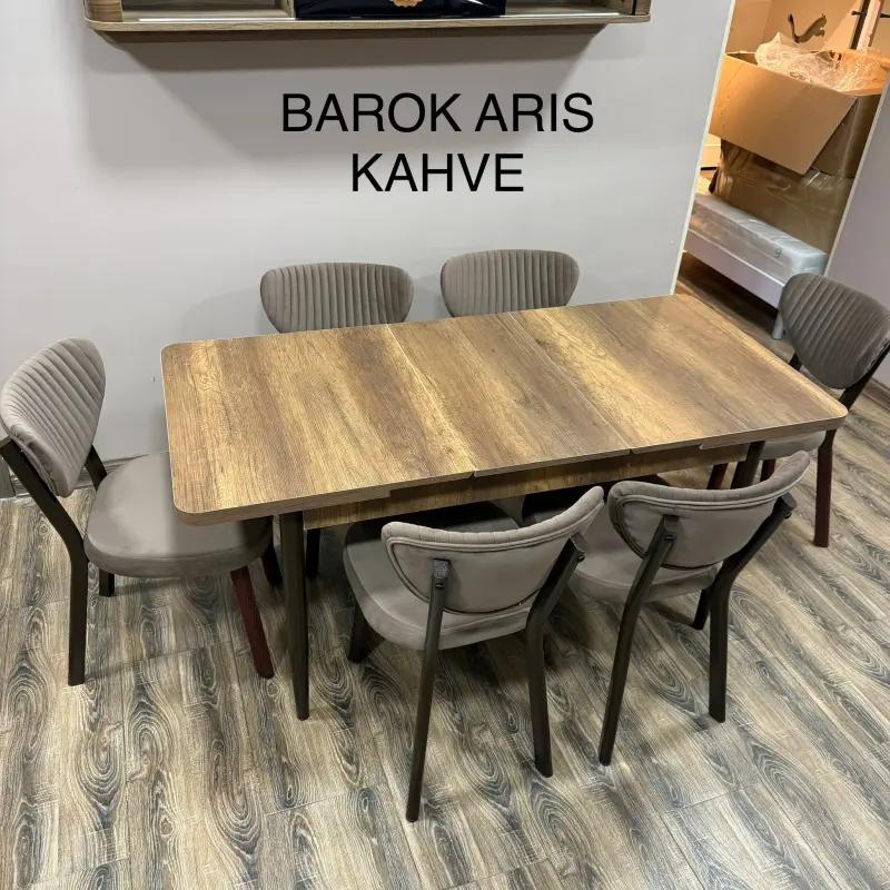 Janisa Barok Aris Kahve | Nahar Stoly Toplumy 6 Oturgyç Türkiýe