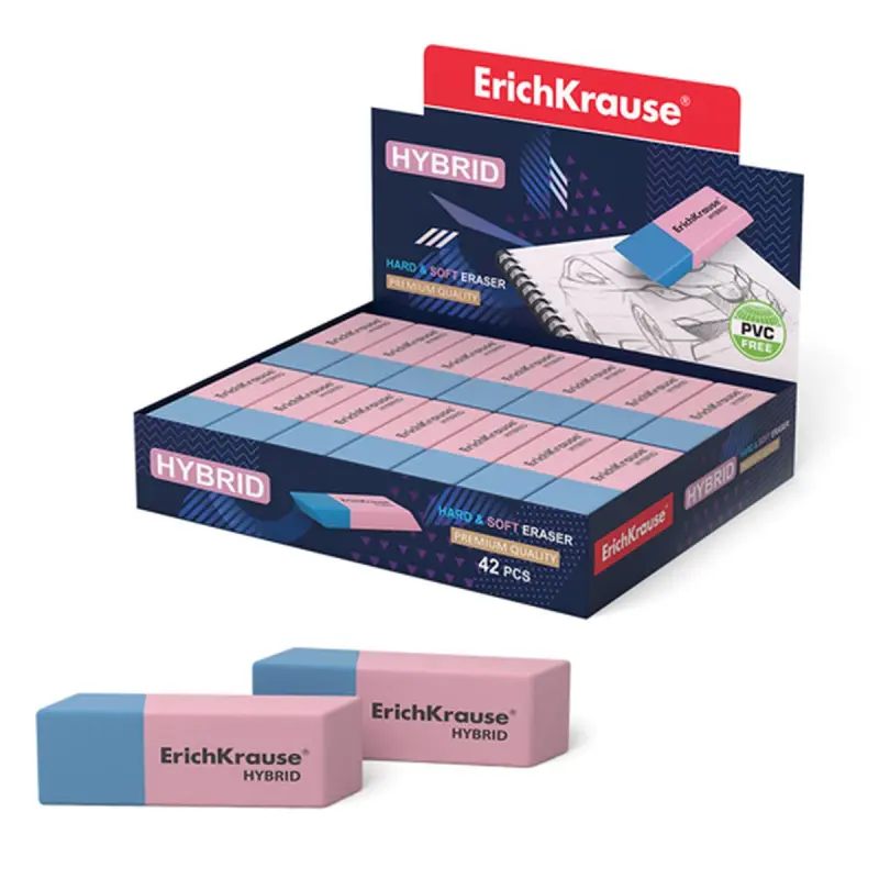 ErichKrause BK-00047347 | Гибридный ластик для офиса без пыли