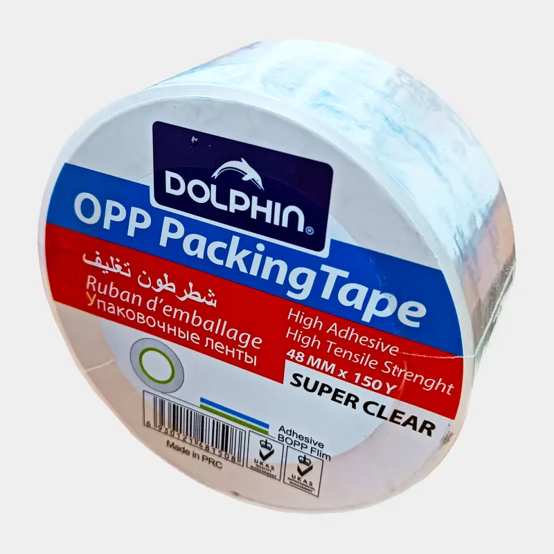Dolphin BK-00099877 | Широкий прозрачный упаковочный скотч 48x150