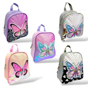 BK BK-00102275 | Kids' Bag Sequin Butterfly Design