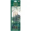 Hatber BK-00016799 | Набор художественных кистей 3 шт (белка, коза, щетина)