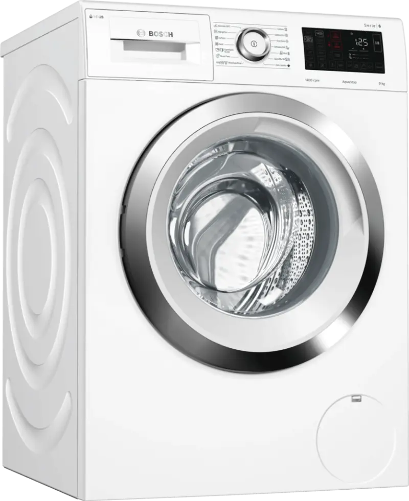 Bosch Serie 6 kir ýuwujy maşyn - 9 kg, ak, 1400 RPM