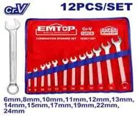 Emtop ECSS11201 | Набор комбинированных ключей 12шт 6-24мм