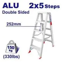 Emtop ELAD3051 | Aluminum Ladder 2x5 Steps 120 cm