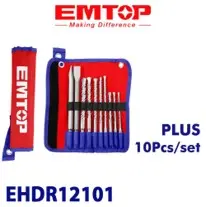 Emtop EHDR12101 | SDS Plus Drill Bit Set 10pcs