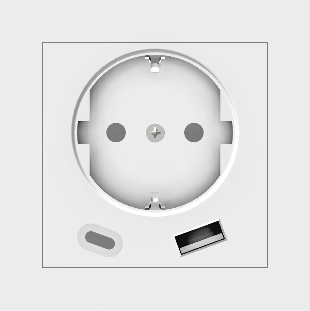 Moderna E01120 | Diwar Rozetkasy 16A Gizlin USB-A we USB-C bilen