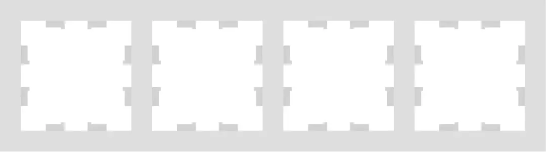 Moderna 01180 | 4 ýerlik rozetka-çözgüt çarçuwasy, universial gabat gelýär