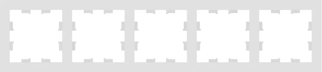 Moderna 01190 | 5-ýerlik gorizontal ramka rozetka we wyklýuçatel üçin