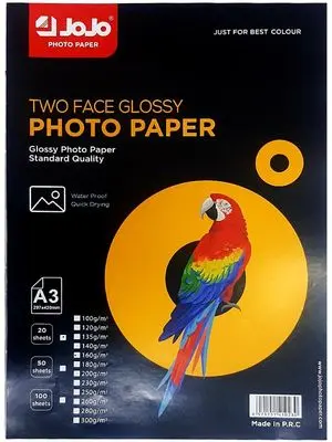 JOJO  | A3 Parlak Foto Kagyzy 200gsm Iki Taraplaýyn 50 Sany