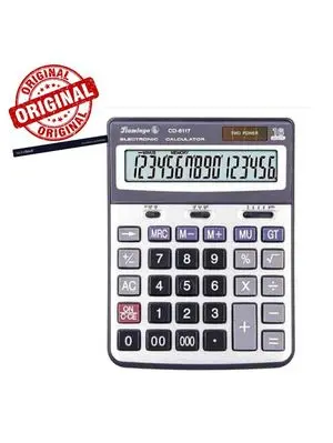 Student CD-6117 Flamingo | Калькулятор 16-разрядный LCD дисплей