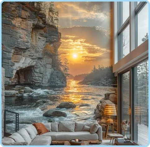 UV çap edilen diwar kağızy 300x400 sm