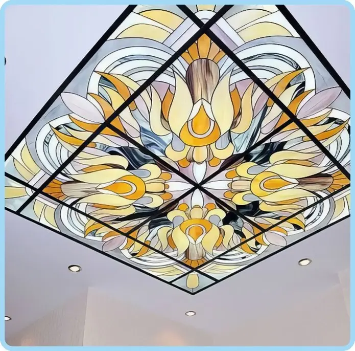 Witraž Potolok 200 sm x 200 sm Akril bilen UV Çaply