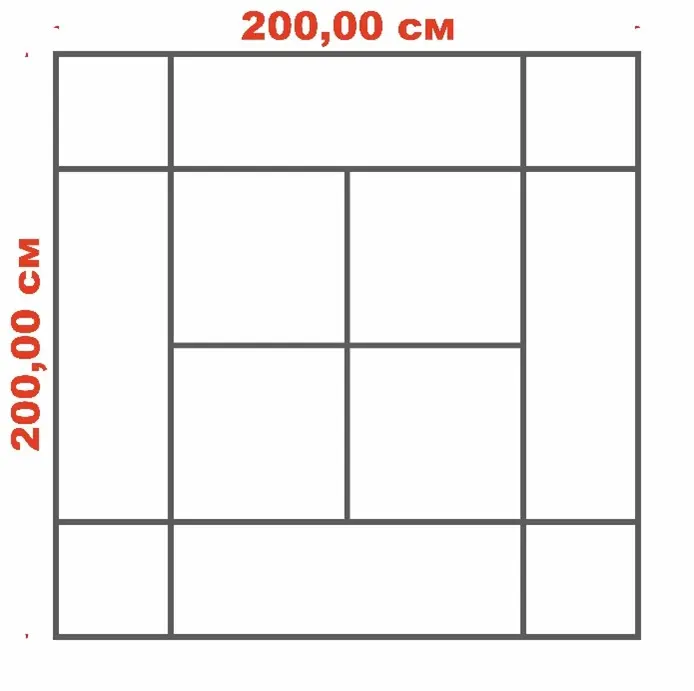 Witraž Potolok 200 sm x 200 sm Akril bilen UV Çaply
