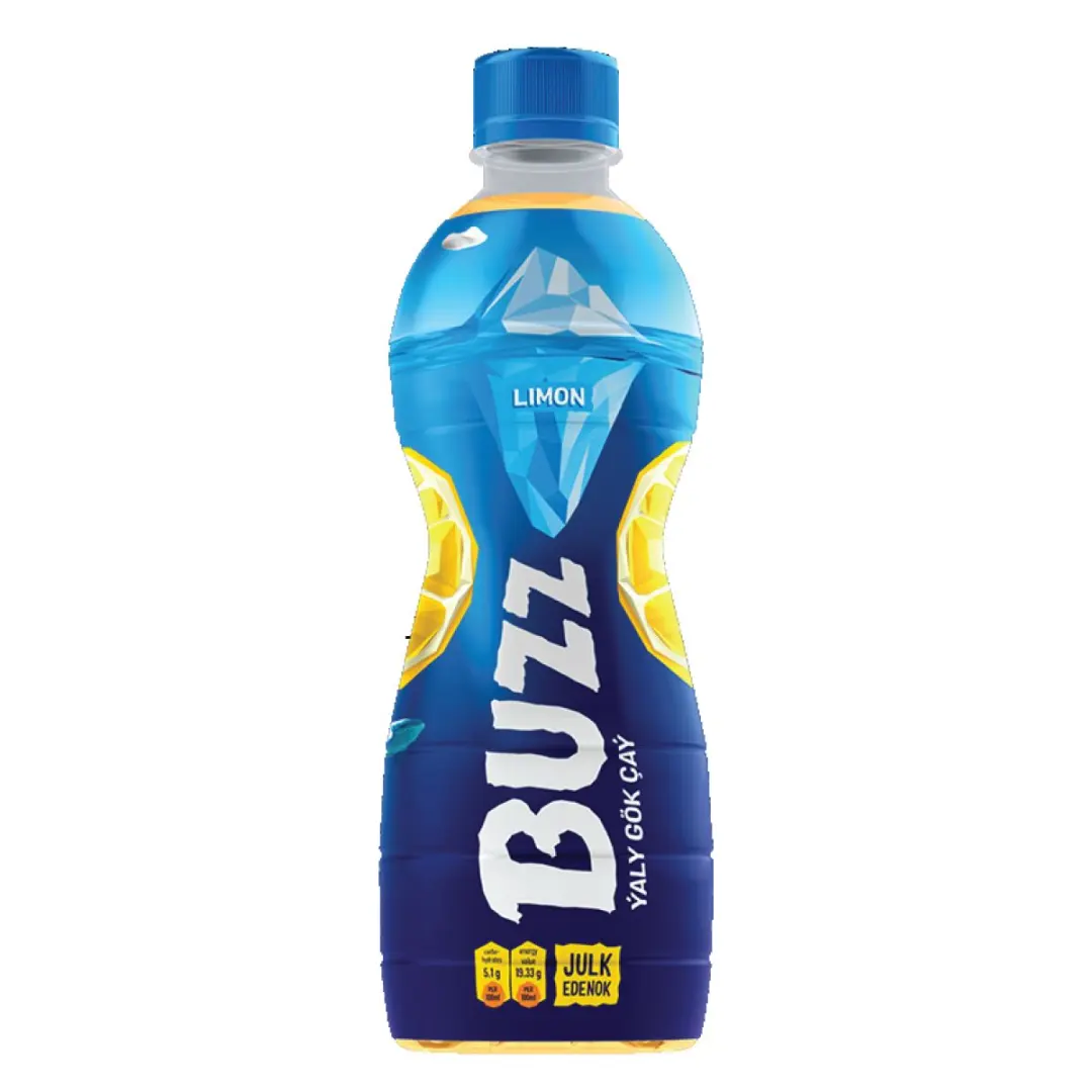 BUZZ | Limonly sowuk ýaşyl çaý 400 ml, köpçülik 12 sany
