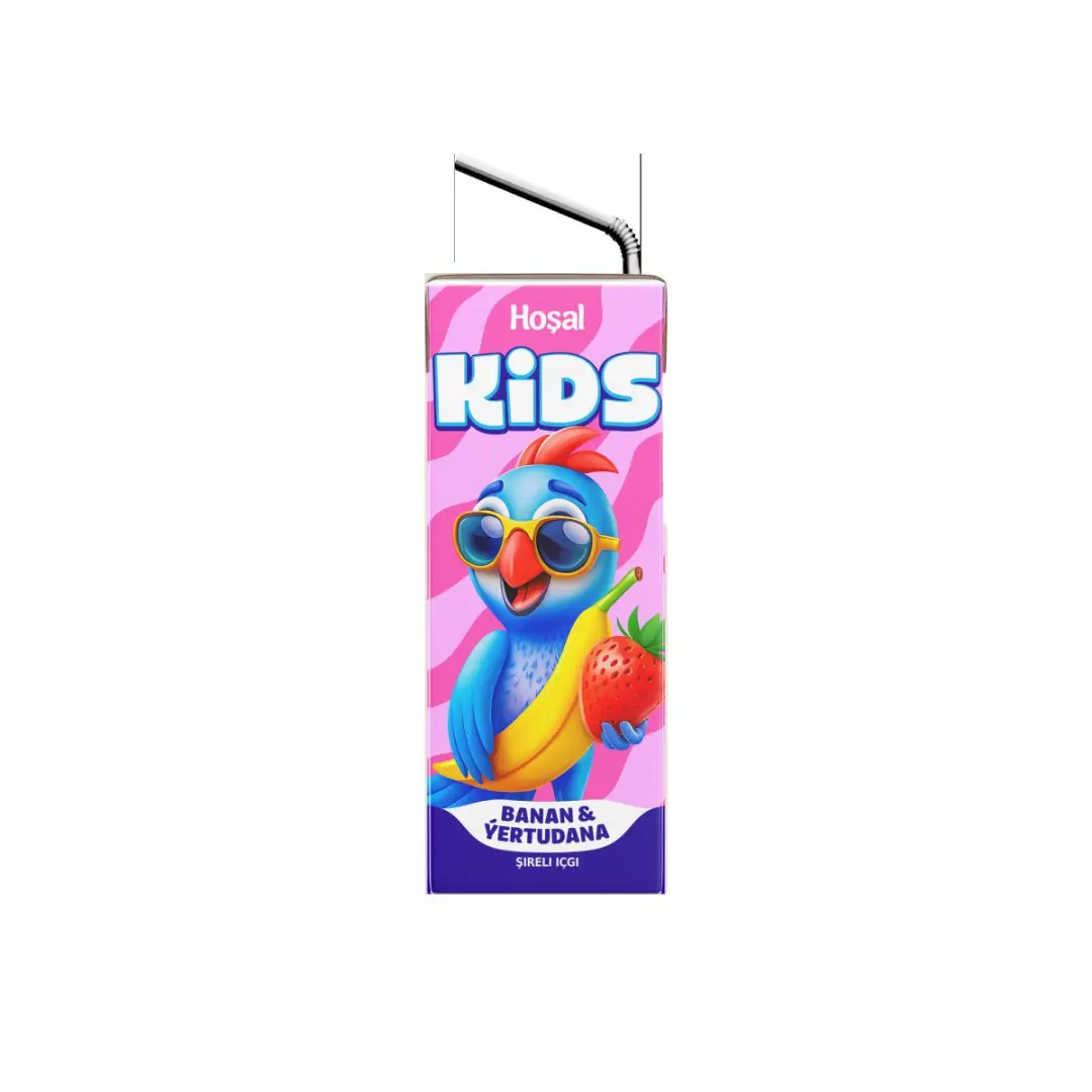 Hosal Kids | Çilek-Banan Şiresi 200 ml, 24-li gaplama