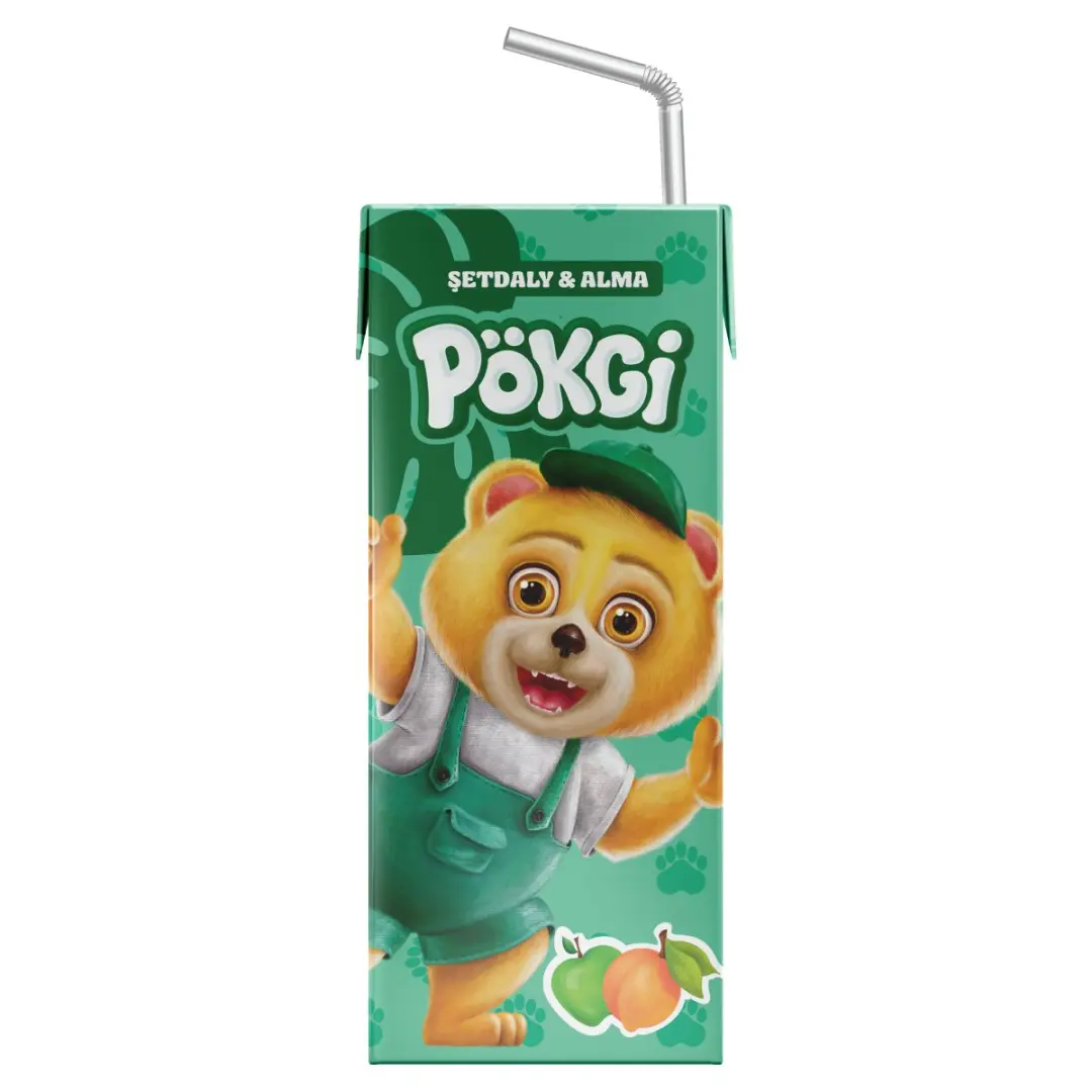 Pokgi | Şiresi Şaftaly-Alma 200ml Blok 24 sany