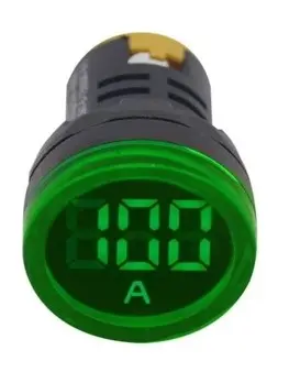 GWEST 22-AS-Y | Амперметр Ø22мм 100А Зелёный Дисплей