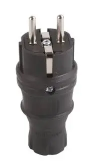 MUTLUSAN MUT-28 | Однофазная вилка 16А с заземлением, каучук