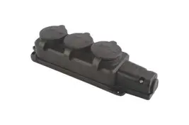 MUTLUSAN MUT-29/3 | Uzaldyjy rozetka 3 sany kauçuk 16A kabelsiz