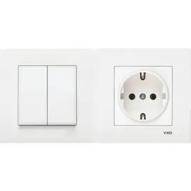 MUTLUSAN 2155 521 0201 | Iki düwmeli wyklýuçatel we rozetka 10-16A