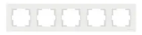 MUTLUSAN 2220 800 1501 | Горизонтальная пятерная рамка Белая