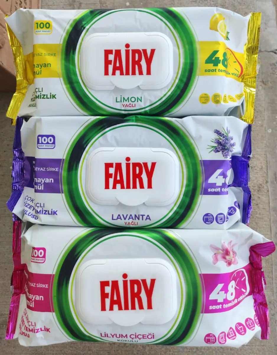 Fairy | Çygly Arassalaýyş Salfetkasy Uly Bukja 100 sany