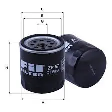 FİL FİLTRE OIL FILTER ZP 57 - 1*25