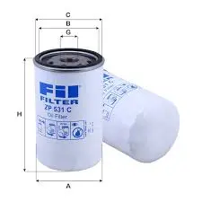 FİL FİLTRE OIL FILTER ZP 531 C ýokary öndürijilikli süzgüç