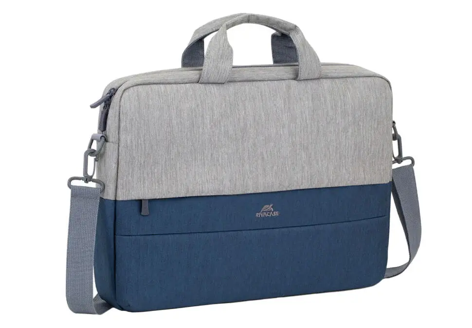 RIVACASE 7532 | Сумка для ноутбука 15.6 дюйма темно-синяя + серая