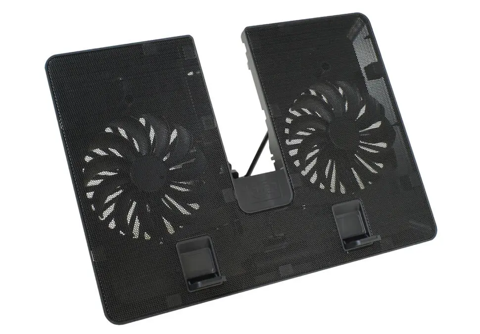 DEEPCOOL CPDCUP | Notebook Cooling Pad Dual Fan USB Hub Metal Black