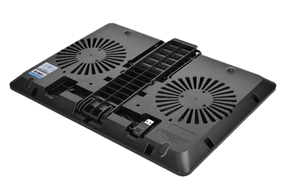 DEEPCOOL CPDCUP | Notebook Cooling Pad Dual Fan USB Hub Metal Black