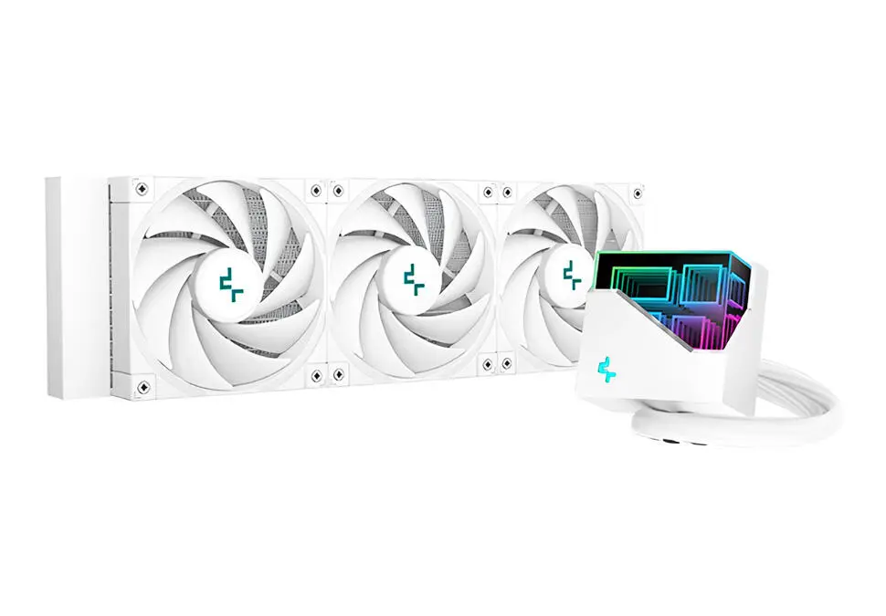DEEPCOOL CPUFDCLT720WH | Liquid Cooling System 360mm RGB Triple Fan White