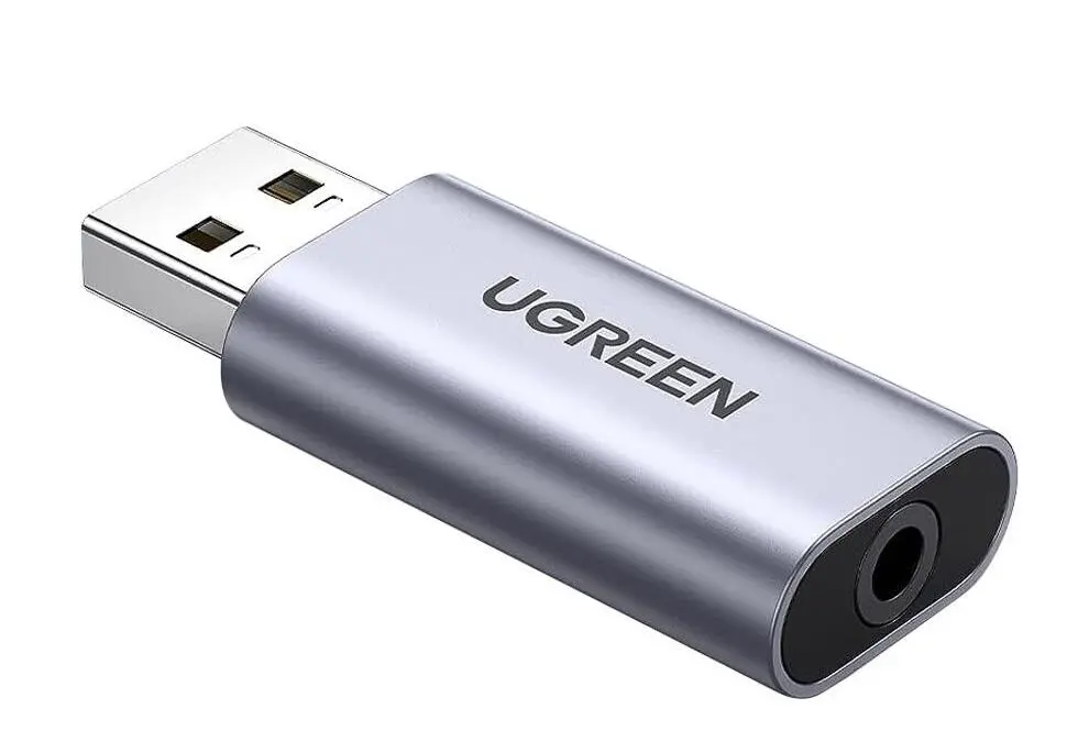 UGREEN USBSCUGCM383 | USB ses karty stereo + mikrofon girişi gök