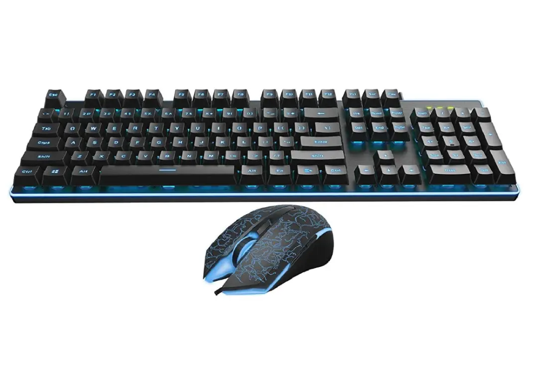 RAPOO KBMRAV100S | Oýun Klawiatura Syçanjyk Toplumy Simli Yşyklandyrylan Gara