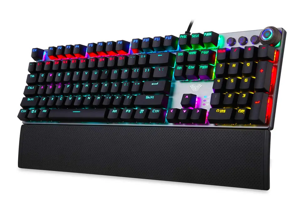 AULA KBAF2058 | Проводная игровая клавиатура RGB ENG/RUS Черная