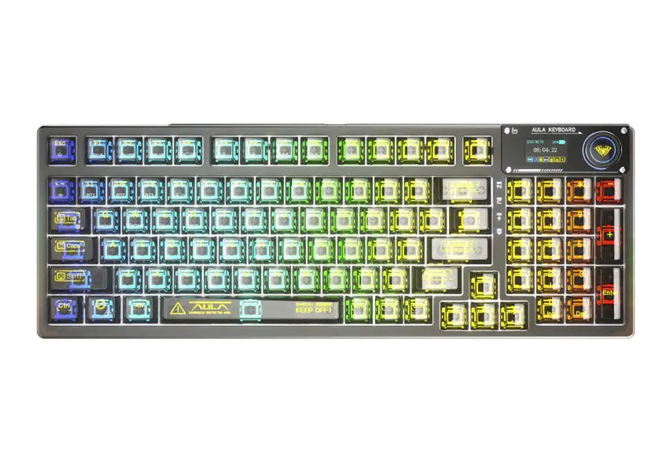 AULA F98PRO | Gaming Keyboard Wired/Wireless/BT Transparent Black