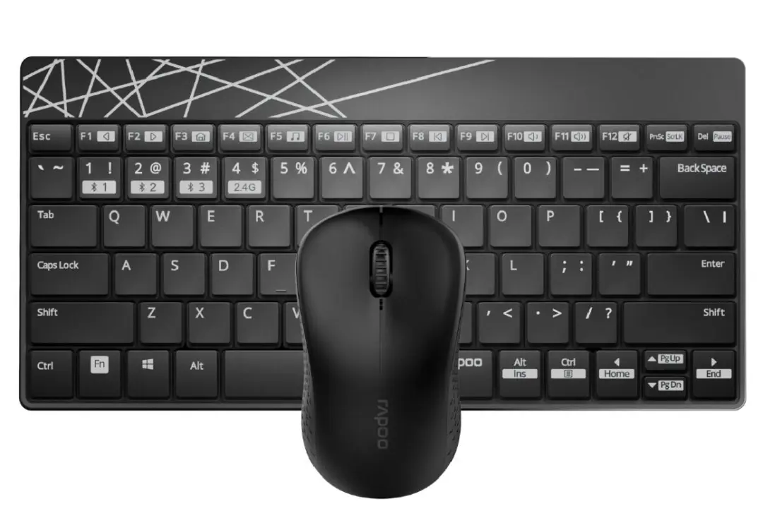 RAPOO KBMRAP8000M | Simsiz Klawiatura-Syçan Toplumy ENG-RUS