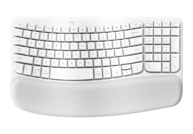 Logitech KBLWAKWH | Simsiz ergonomik klawiatura iňlis-rus görnüşi