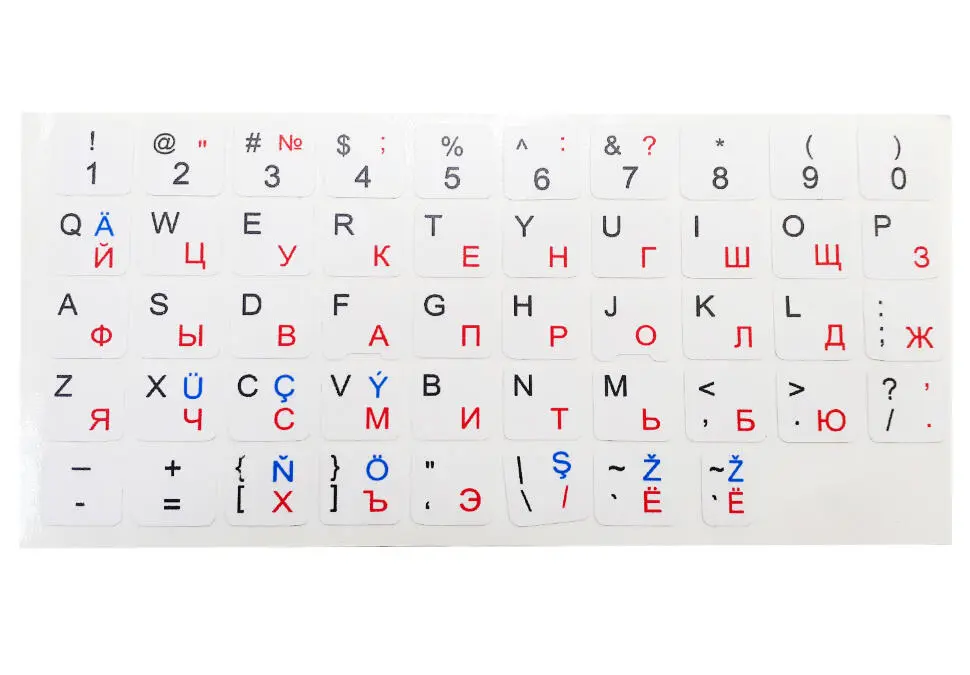 GOOD QUALITY KBSTBQWH | Klawiatura Stiker RUS-ENG-TM Ak