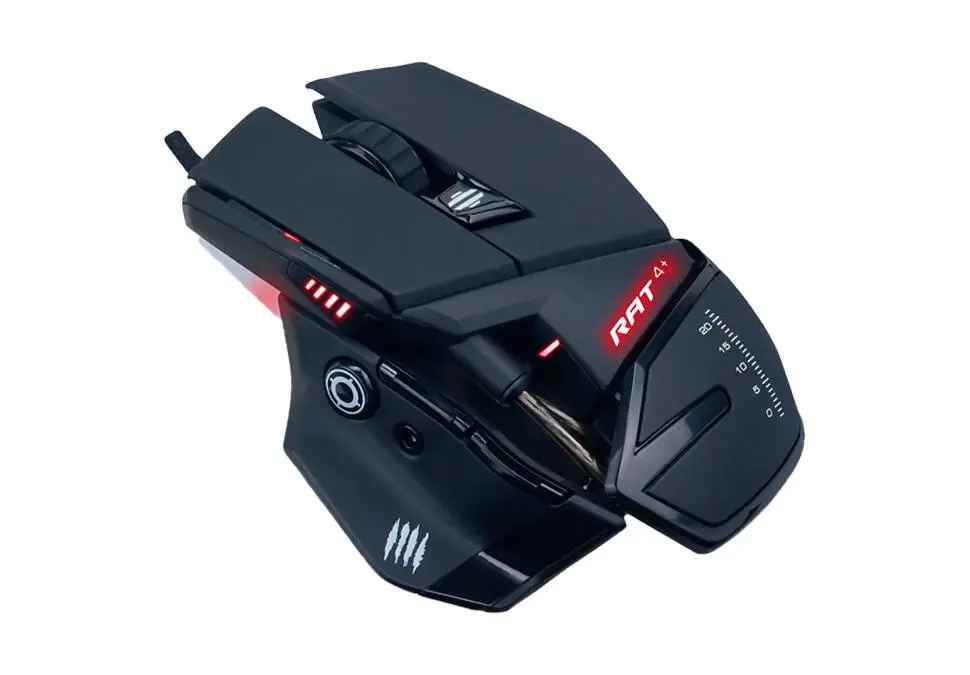 MAD CATZ RAT PRO 4+ | Oýun Syçanjygy Optiki Simli Gara