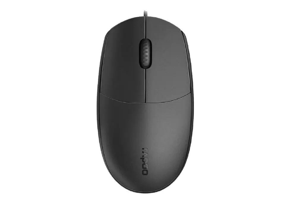 RAPOO MOURN100 | Optical Wired Mouse Black