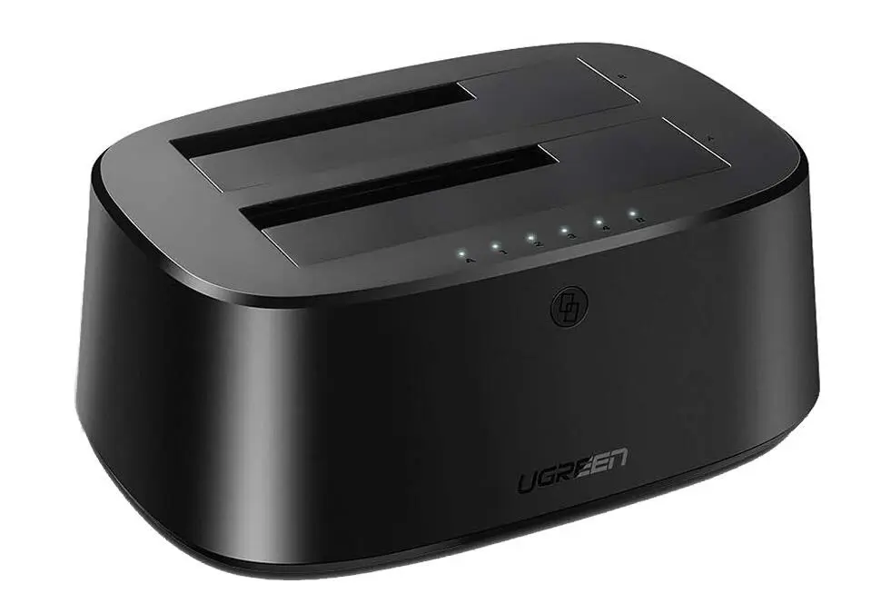 UGREEN DSUGCM198 | Iki diskli Dock stansiýasy 2.5"/3.5" HDD USB 3.0