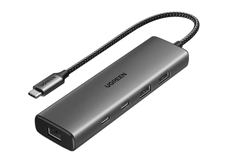 UGREEN DSUG45320 | USB-C dok stansiýasy 6-in-1 PD 15sm goňur