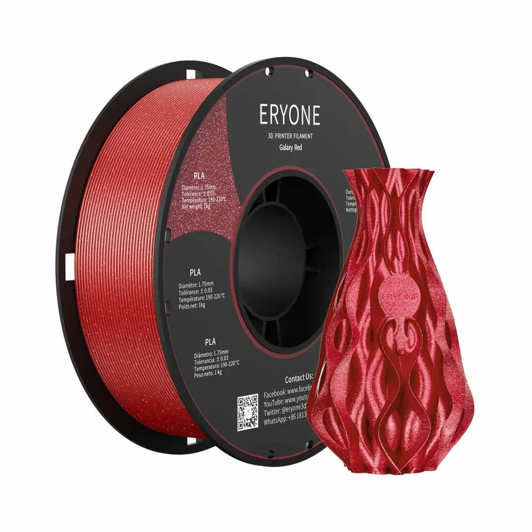ERYONE FILGALRED | 3D Printer Filamenti 1,75mm Galaxy Sparkly gyzyl PLA