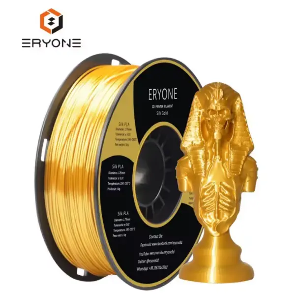 ERYONE FILERUSPLAGD | 3D Printer Filamenti 1,75mm Ultra Silk PLA Altyn