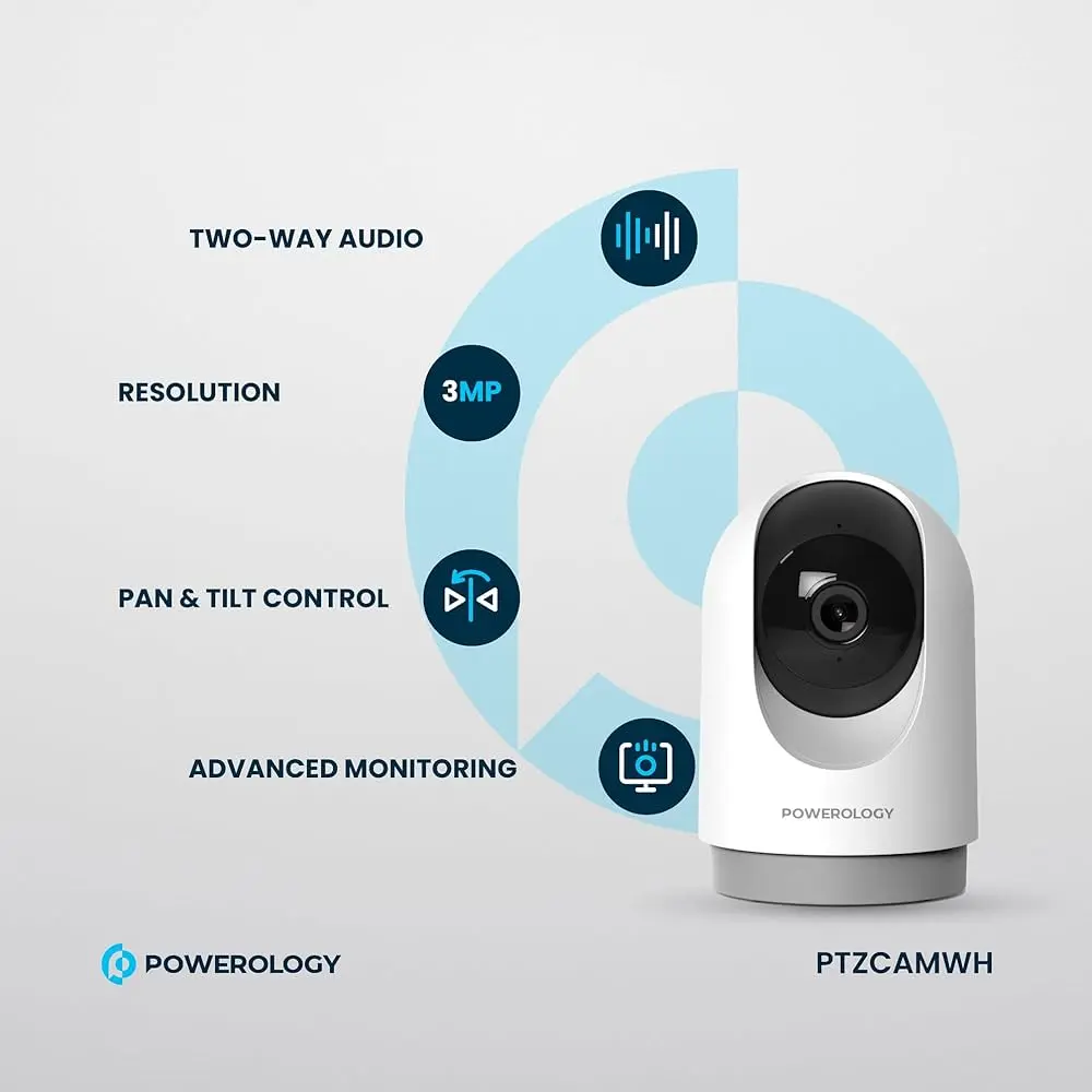 Powerology CAMPOWERPTZCAMWH | PTZ Kamera 3MP HD