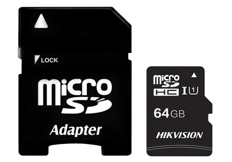 HIKVISION MICSDHV64GBC10 | Карта памяти MicroSD 64ГБ Class 10 92МБ/с + адаптер