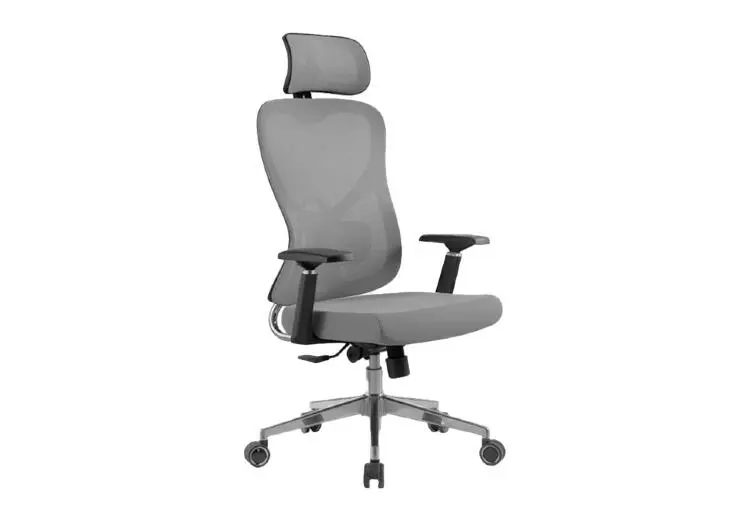 NOEL OCHNHAMESH | Офисное кресло сетка-ткань 2D подголовник 3D подлокотники серый